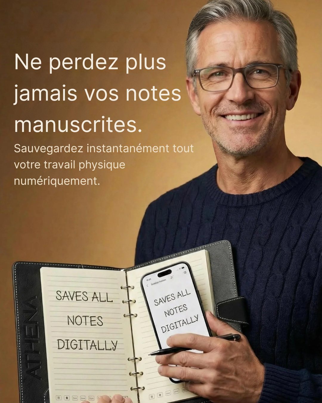 Finder® Bloc-Notes Intelligent A5 Effaçable – Carnet, Stylo & Ai Office